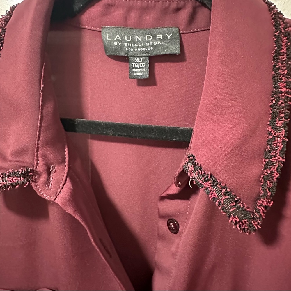 Laundry by Shelli Segal Boucle Trim Women Shirt - Picture 5 of 11